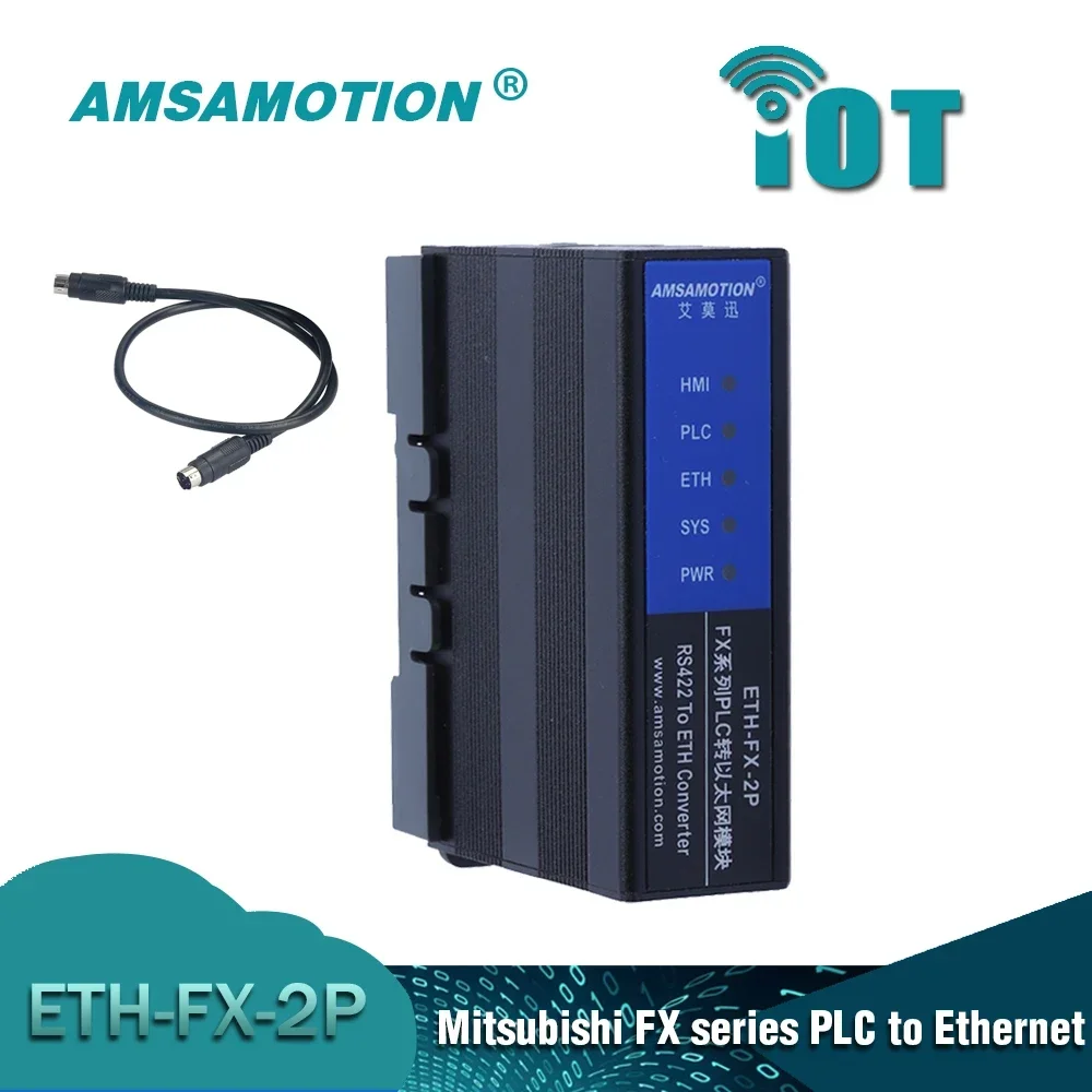 Módulo Ethernet Rs422-eth Conversor Adequado para Mitsubishi fx Series Plc Fx1n 1nc Fx-2n 2nc Fx3u 3uc Eth-fx2p