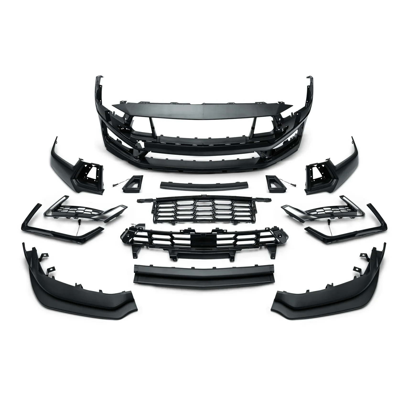 MP CONCEPTS PP Material Dark Horse STYLE  FULL FRONT BUMPER KIT BODY  FIT FOR 2024 MUSTANG Including real  