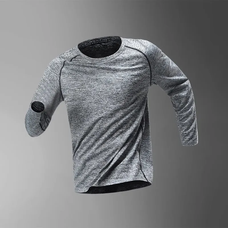 Men's Running Quick-drying Clothes Long Sleeve Running Training Fitness Morning Sports Cycling Mountaineering Men Clothes Tops image 3
