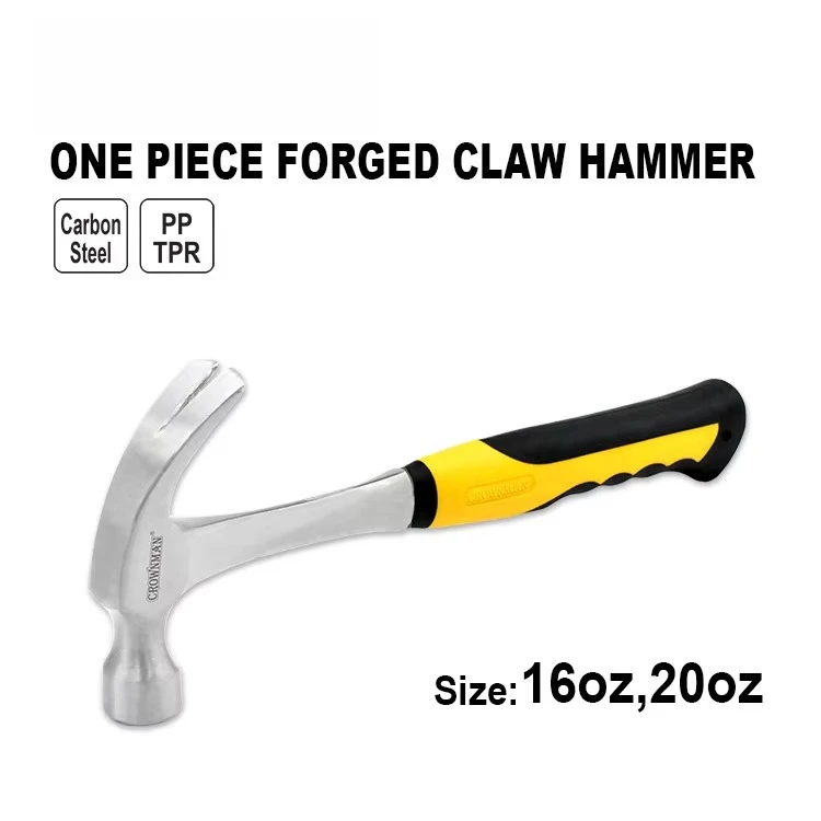 Striking Tools Professional 16OZ/20OZ with TPR Handle One Piece Forged Carbon Steel Claw Hammer