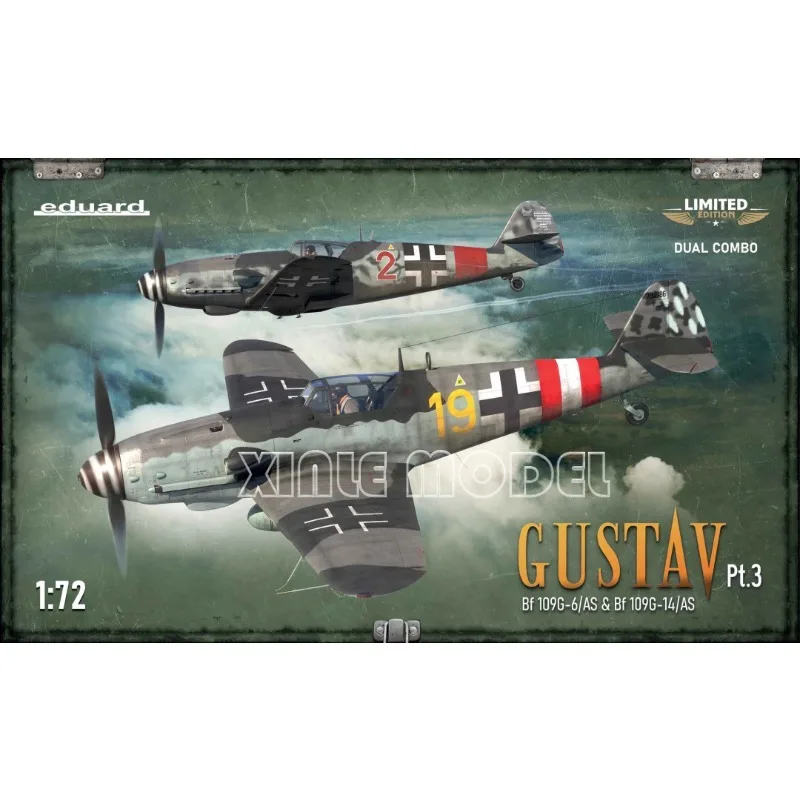 

Набор для сборки пластиковой модели самолета Eduard 2150 Dual Combo Gustav Pt. 3 Bf 109 G-6/AS и G-14/AS 1/72
