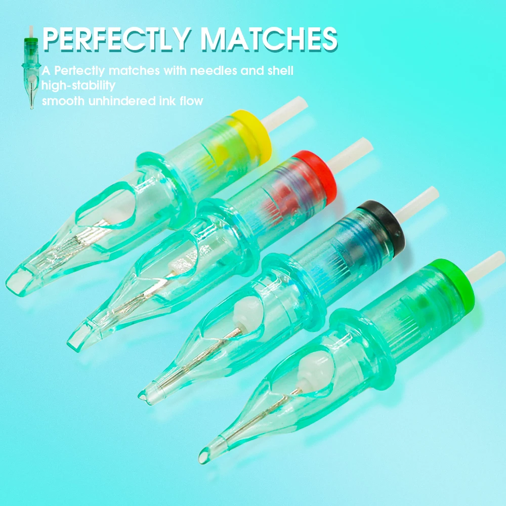 

Tattoo Needles Cartridge Accessories 20 pcs Independent Round Liner Shading 1 3 5 7 9 11 14 RL RS Universal Tattoo Supply