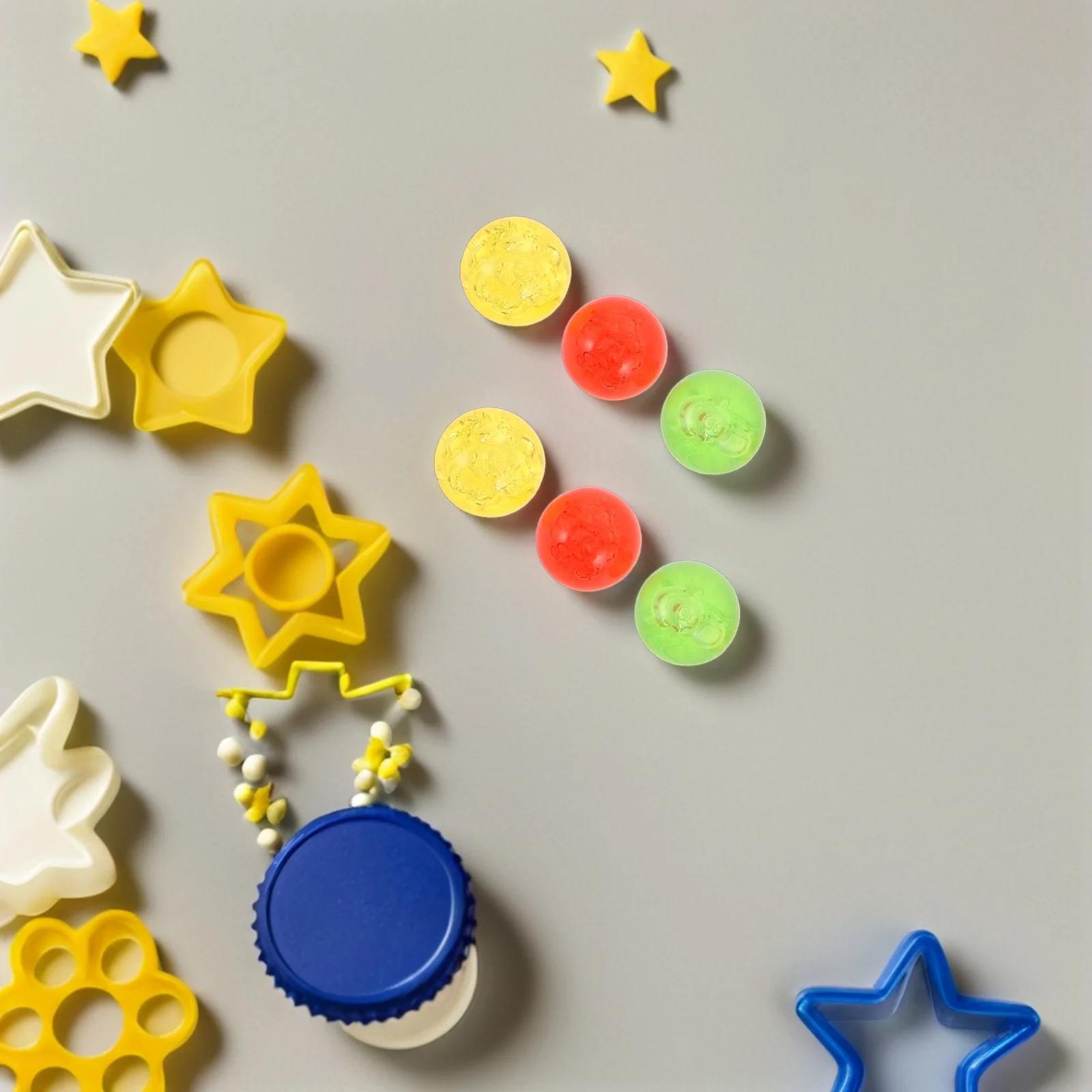 50pcs Bubble Acrylic Marbles 15Mm Colorful Assorted Kids Marble For Games Math Manipulatives Crafts Decorative Play Set Outdoor