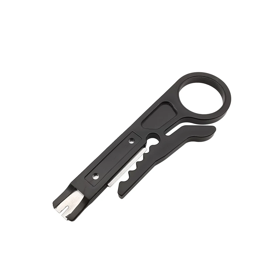 Pelacables portátil, cuchillo crimpadora, Mini herramienta de prensado, cortador de cables, línea de corte, multiherramienta de bolsillo, 1/2 Uds.