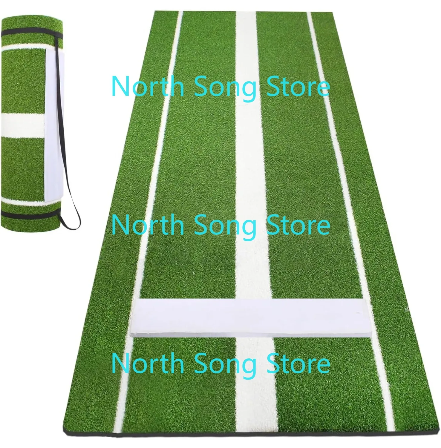 

10x3 ft Softball Pitching Mat with Mound - Antifade Turf, Fastpitch Equipment for Softball and Baseball Pitchers Practice