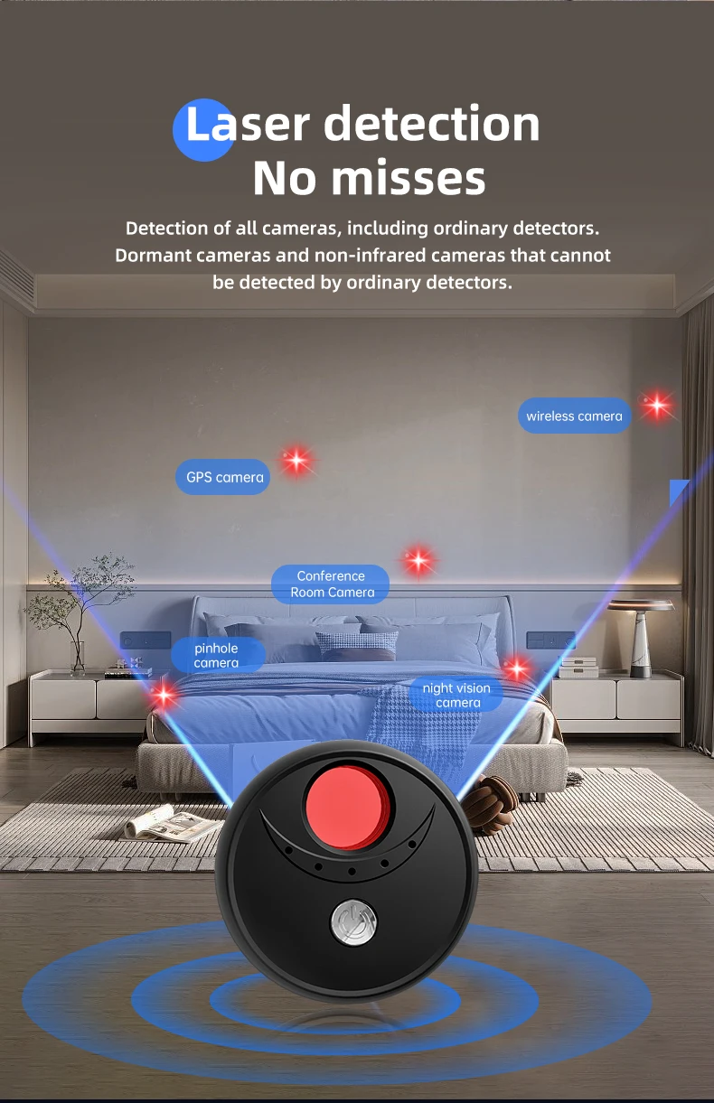 X17 localizador de rastreador antirrobo, Detector de cámara antirrobo, alarma de protección de seguridad, señal inalámbrica infrarroja, antiposicionamiento