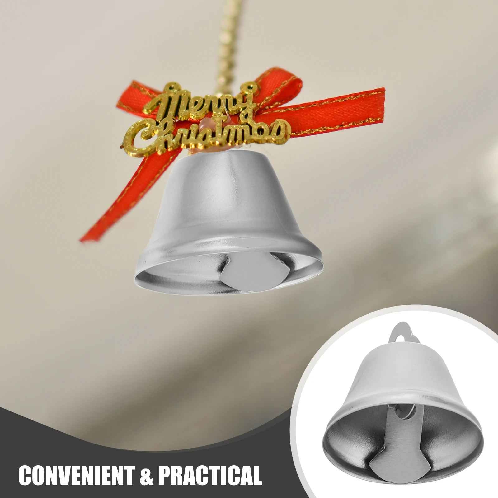

20 Pcs Little Bell Christmas Craft Bells Pendant for Crafting Wreath Necklace Chain Christmas Alloy Pendants Trumpet New 2025