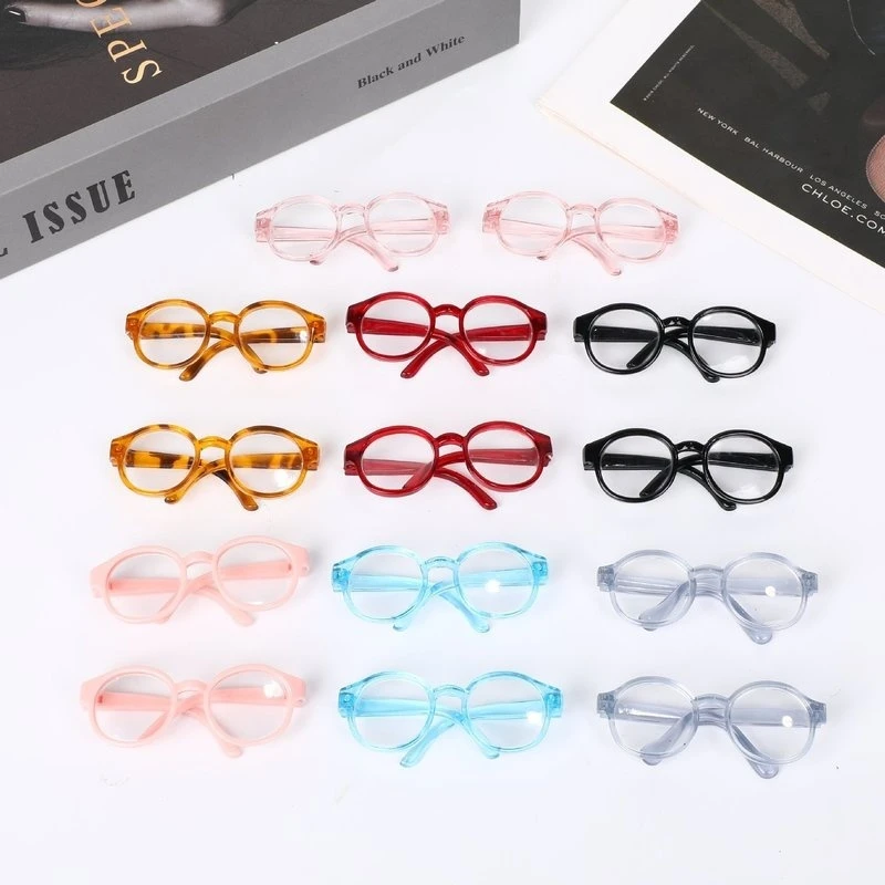 Suitable For 15-17 Cm Ropa Labubu Doll Accessories Cute Dressing Accessories Sunglasses Creative Colored Cream Glasses Matching