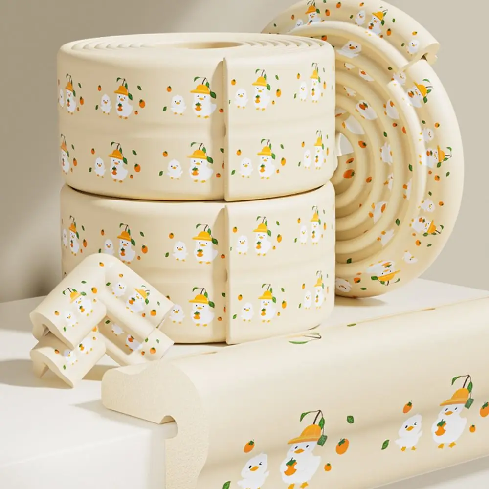 

New 2m Desk Edge Guard Strip Duck Pattern Self Adhesive Anti Collision Cushion Soft Thickend Foam Bumper for Window Sill Bedside