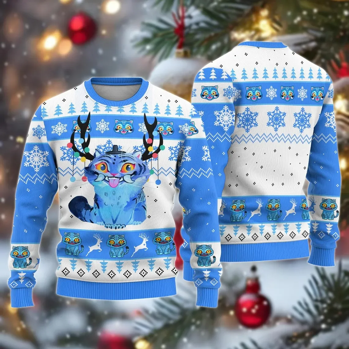 

Kpop Demon Hunters Ugly Christmas Sweater Casual Top Cosplay Sweatshirts Kid Saja Sanja Boy Derpy Tiger Unisex Jumper Sweaters