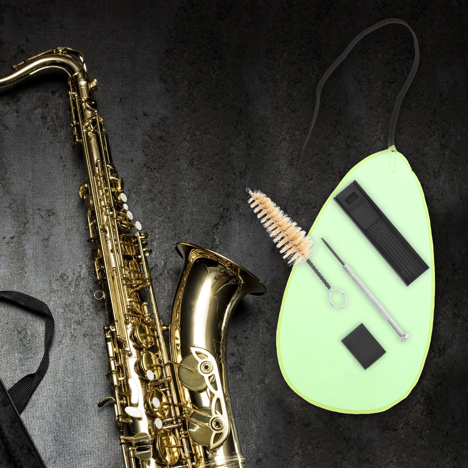 

Sax Cleaning Kit Saxophone Accessories Tenor Tools Maintenance Cushion Thumb Rest Brush