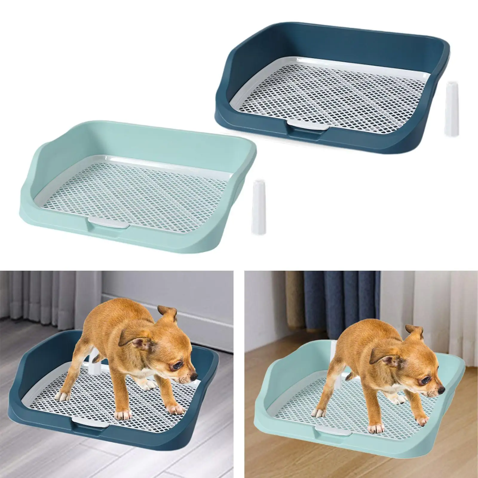 Bandeja de arena para inodoro para perros, bandeja para orinal de entrenamiento de malla reutilizable, bandeja para orinal para perros de interior para cachorros al aire libre