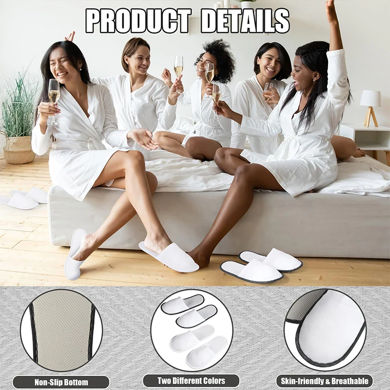 20-160 Pairs Disposable Slippers Hotel Spa Slippers for Men Woman Wholesale Wedding Guest Slippers Home Wedding Party Favors