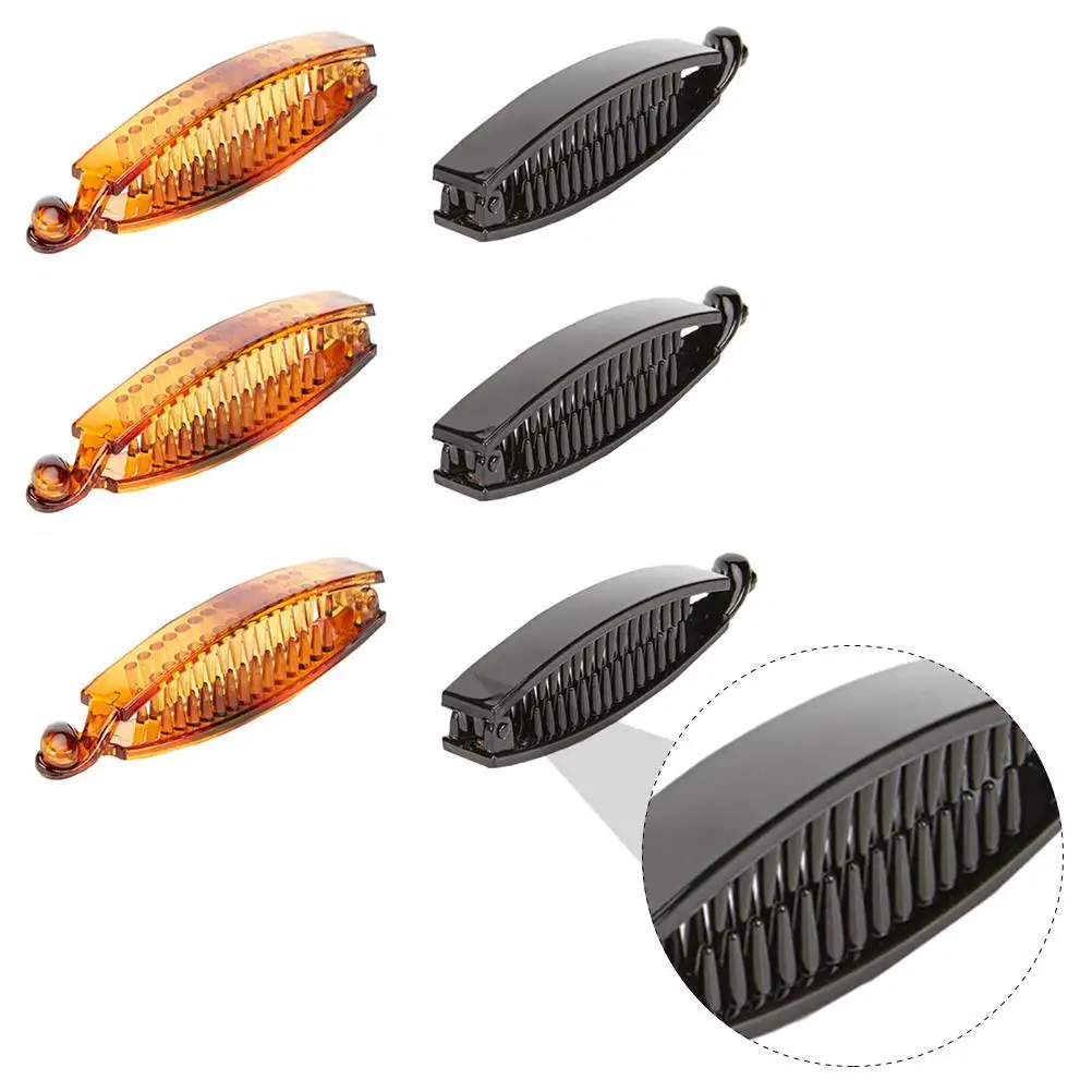 6PCS Anti-slip Hair Clip Durable Reusable Lightweight Banana Horsetail Vertical Women Headdress Stylish Any Season