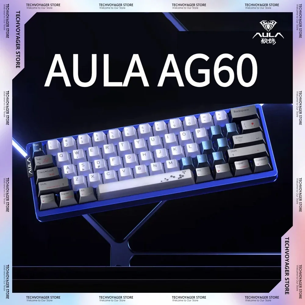 Teclado Mecânico AULA AG60 com Interruptor Magnético, Baixa Latência RT0.001, Teclado Gamer Personalizado em Liga de Alumínio, Presentes para E-Sports