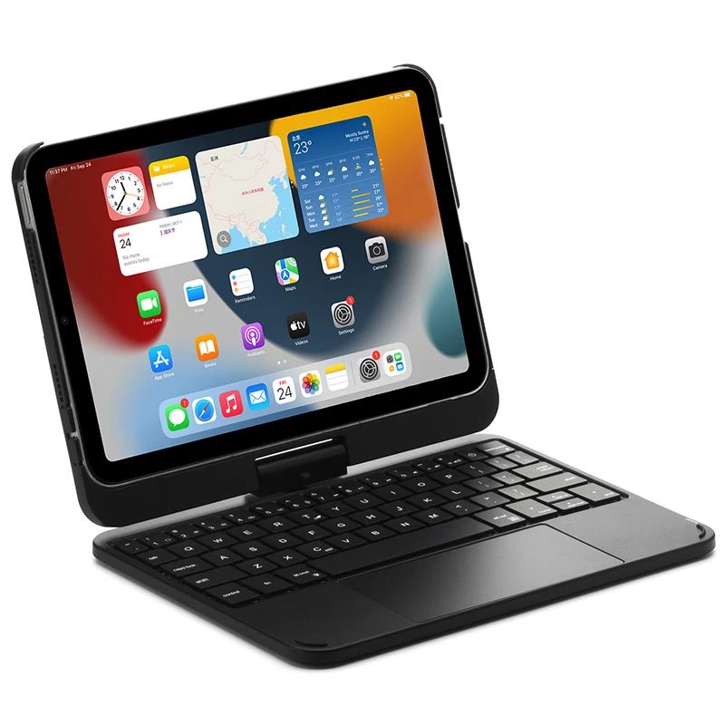 Bluetoothマジックキーボードケース,360インチ,iPad mini用,ロシア語