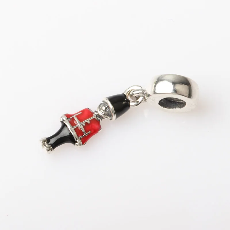 Black & Red Enamel Toy Soldier Queen Guard Dangle Charm Fit Women Bracelet DIY Jewelry S925 Sterling Silver Pendant Bead