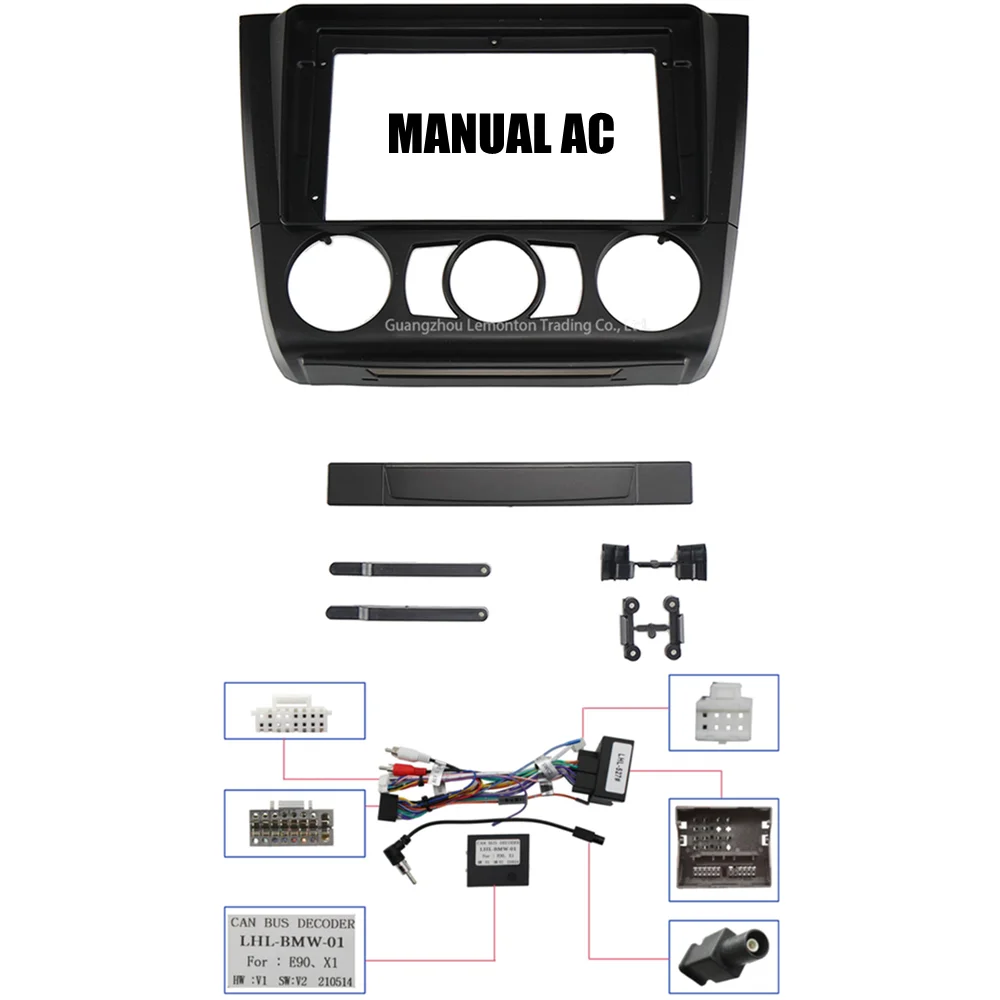 9-cal 2din Radio samochodowe deski rozdzielczej wykończenia dla BMW 1 2008-2012 Panel Stereo, dla Teyes Panel samochodowy z podwójnym Din CD DVD rama