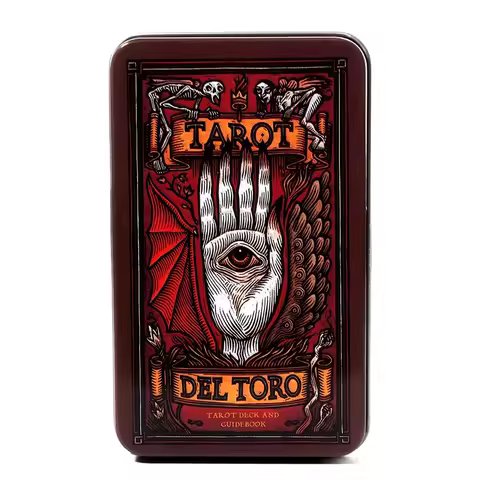 Del Toro Tarot In A Tin Metal Box Tarot Deck with PDF Guide Book Divination Fate Cards
