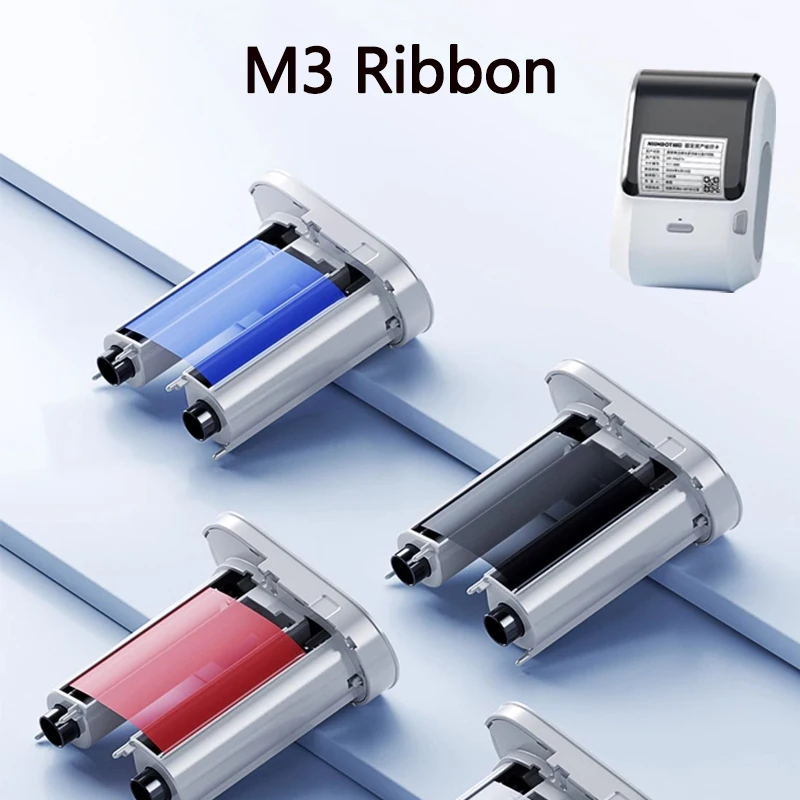 

Лента для термотрансферного принтера Niimbot M3, черная, белая, красная, золотистая, зеленая, синяя, цветная печать, карбоновая лента, длительное хранение