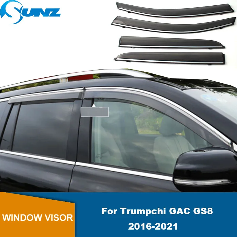 

Window Visor For Trumpchi GAC GS8 2016 2017 2018 2019 2020 2021 Car Accessories Rain Guard Deflector Windshield Rain Awning Trim