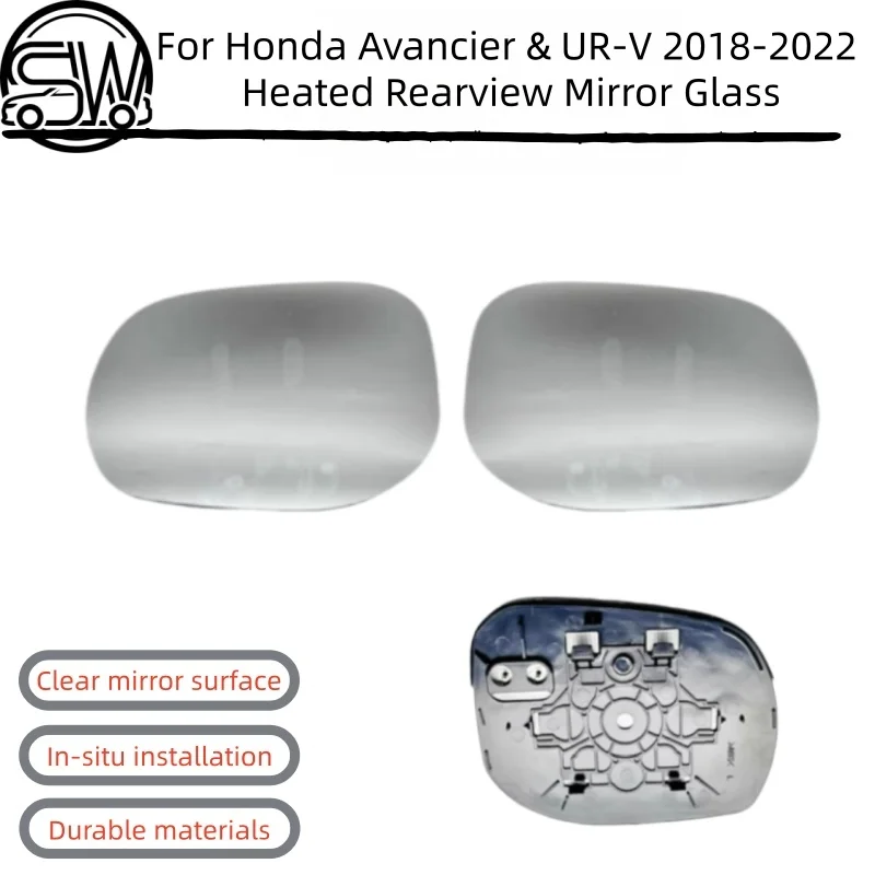 For Honda Avancier & UR-V 2018-2022 Replacement Side Lens Heated Rearview Mirror Glass