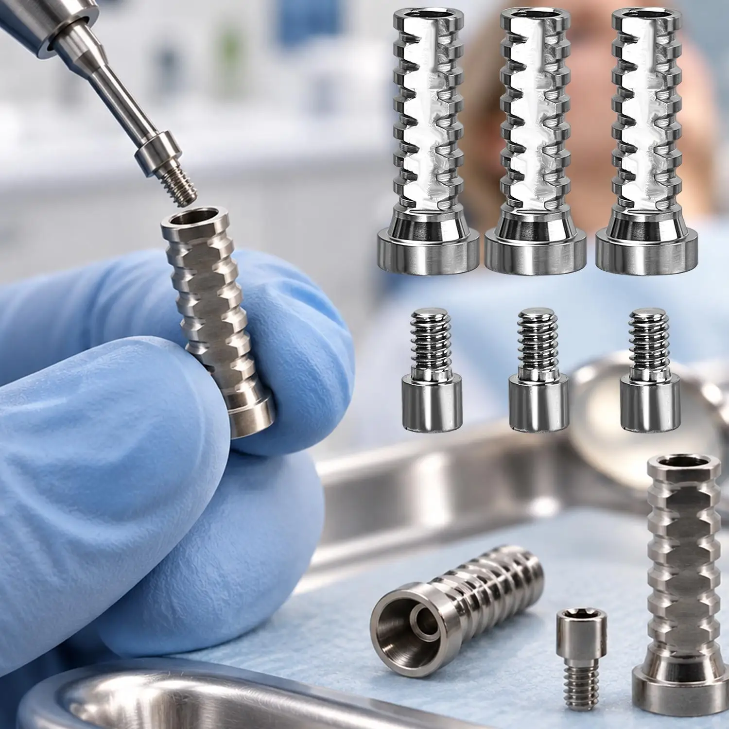 Temporary Cylinder For Multi-unit Abutment Fits Prosthetic Screw Retained Abutment Osstem Dentium Megagen System Implant Parts