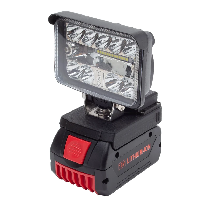 Cordless with USB Outdoor LED Work Light for Bosch 18V Cordless 18V Li-ion Battery Actual Power 12W Emergency Light