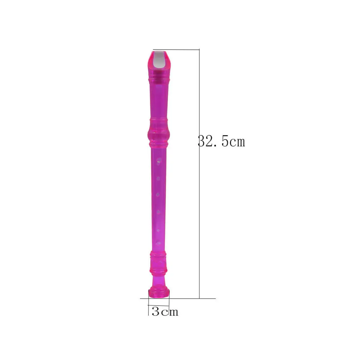 8 Hole ABS Recorder Soprano Flute Transparent Easy Play Music Instrument 8 Holes Design for Beginner Musicians