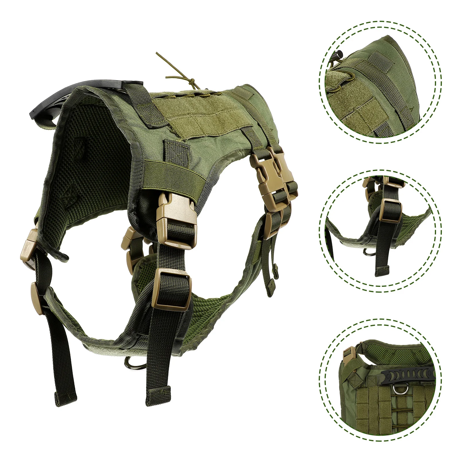 

German Shepherd Tactical Vest Dog Harness Large Tear Resistant Reinforced Lightweight Service Dog Accessory German Shepherd Vest