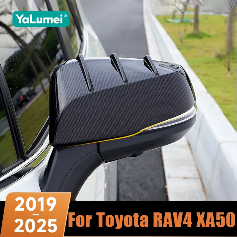 For Toyota RAV4 XA50 2019 2020 2021 2022 2023 2024 2025 Hybrid ABS Car Rear View Mirror Protective Shell Anti-dirty Trim Cover