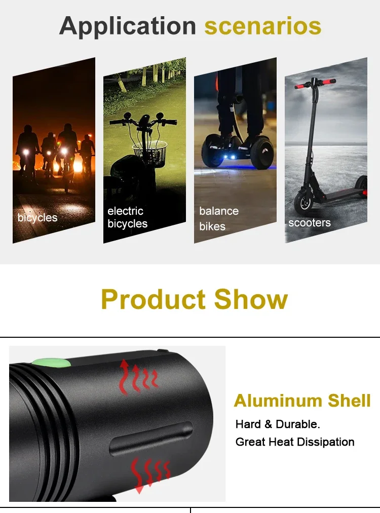 

Super Oem Bright New Bike Lights Led 3600Lm Flood Beam Powerful Usb C Rechargeable Aluminum Ip66 Waterproof Bicycle Light Front
