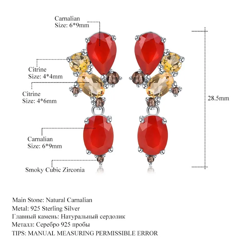 Orecchini con pietre preziose di design di lusso Orecchini con topazio naturale di fascia alta per banchetti Orecchini da sposa dolci e romantici per le donne