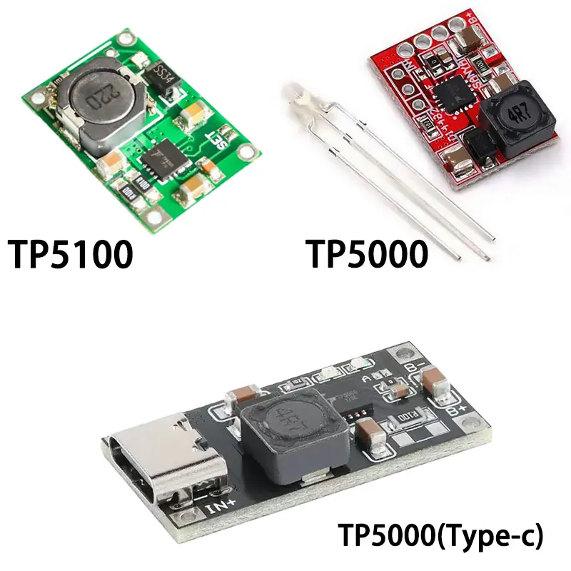 TP5100 Charging Management Power Supply Module Board TP5000 1A 2A Compatible with 4.2V 8.4V Single and Double Lithium Batteries