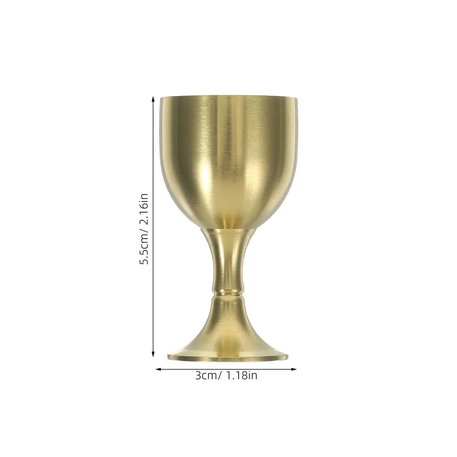 2Pcs Copper Alloy Yellow Brass Offering Cup 5.50x3.00x3.00cm Metal Water Dish Decorative Buddhism Worship Bowl for Temple