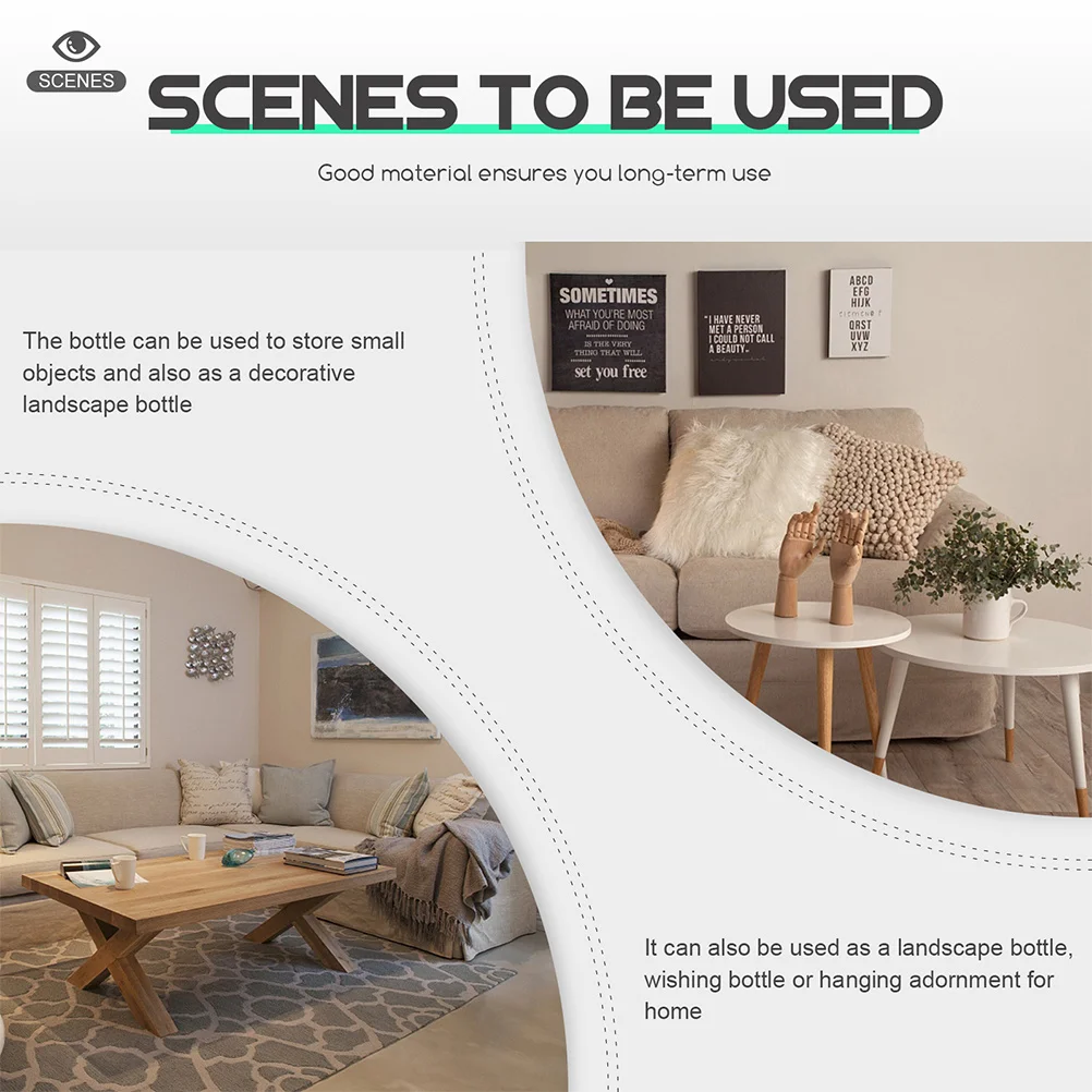 

Glass Heart Shaped Empty Container Hanging Micro Landscape Bottle DIY Wishing Bottle Transparent Decorative Landscape Glass Jar