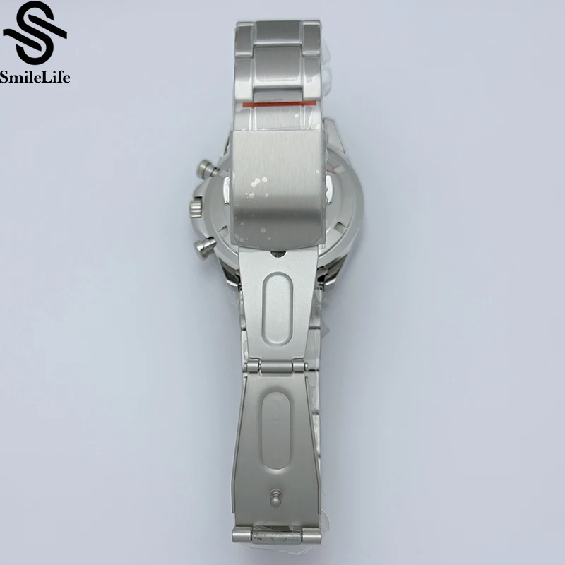 SmileLife 39 مللي متر ساعة حافظة الفولاذ المقاوم للصدأ المحار حزام الزجاج المعدني تعديل لحركة VK63 29.8 مللي متر الطلب
