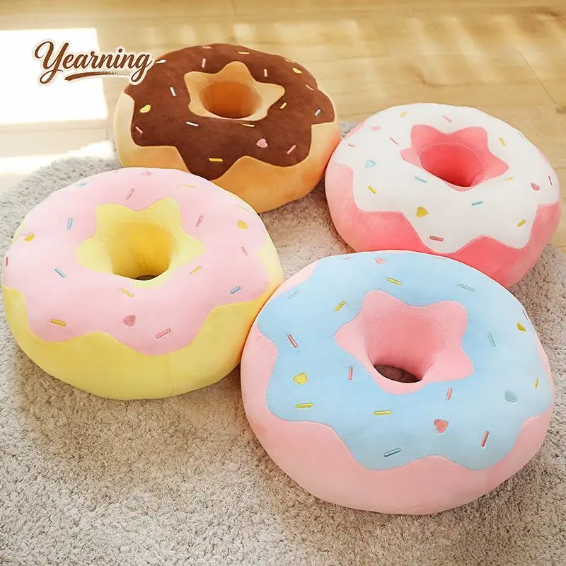

Chocolate Doughnut Pillow Sofa Drift Window Cushion Children's Room Decoration Girl Heart