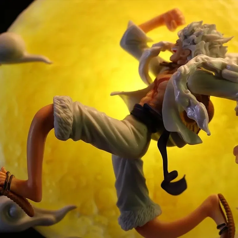 متوهجة قطعة واحدة والعتاد 5 نيكا لوفي القمر تشيس الشكل أنيمي LED مكتب جو مصباح #3