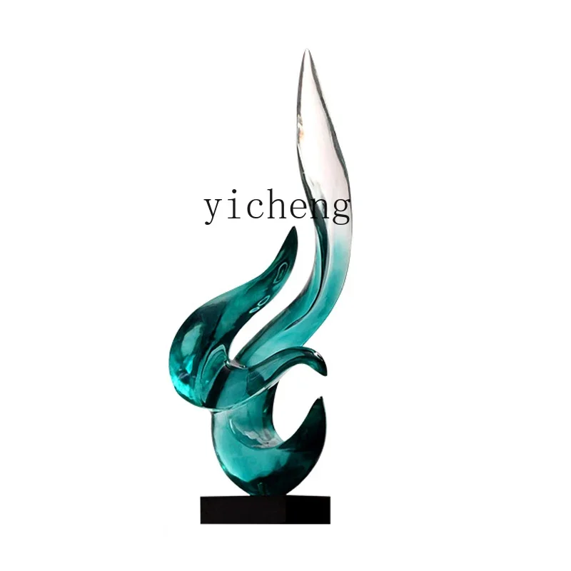 L7-14 living room ornament high-end creative abstract transparent decoration hotel lobby art and crafts sculpture