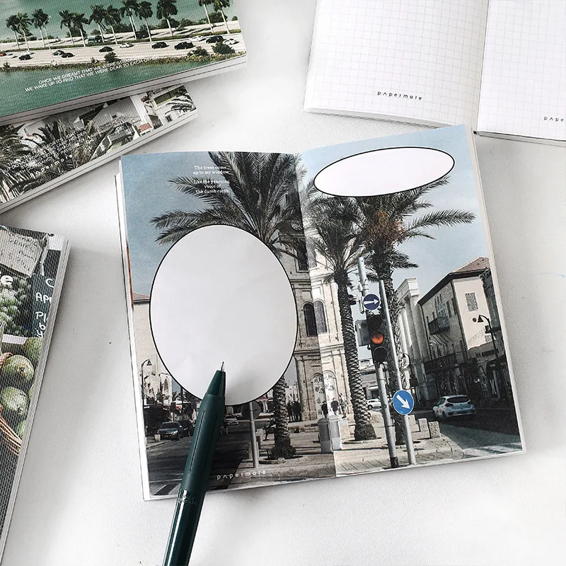 Mini Pocket Notebook Romantic Life Series INS Scenery Student Office Diary Hand Ledger Pocket Journal 4 Models