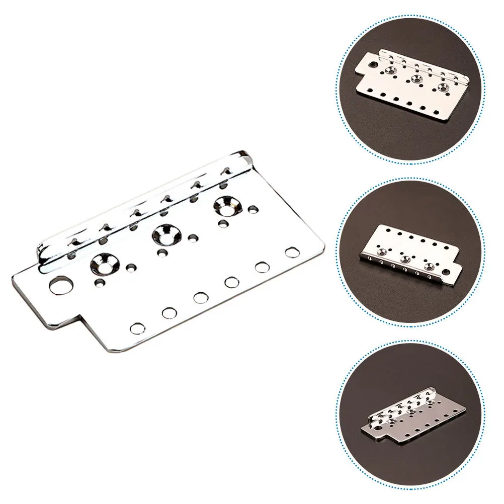 

Electric Guitar Bridge Plate 10.4Mm String Spacing Tremolo Arm Hole Metal Saddle Base Plate For 6 String Bass Replacement