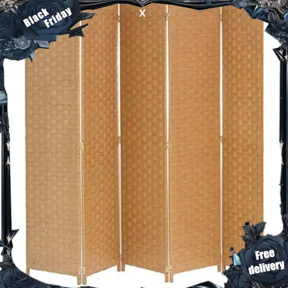 

Bamboo Woven Panel Room Divider, Privacy Partition Screen Panels