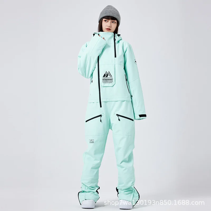 Combinaisons de ski pour femmes et hommes, combinaisons de neige imperméables et coupe-vent, combina