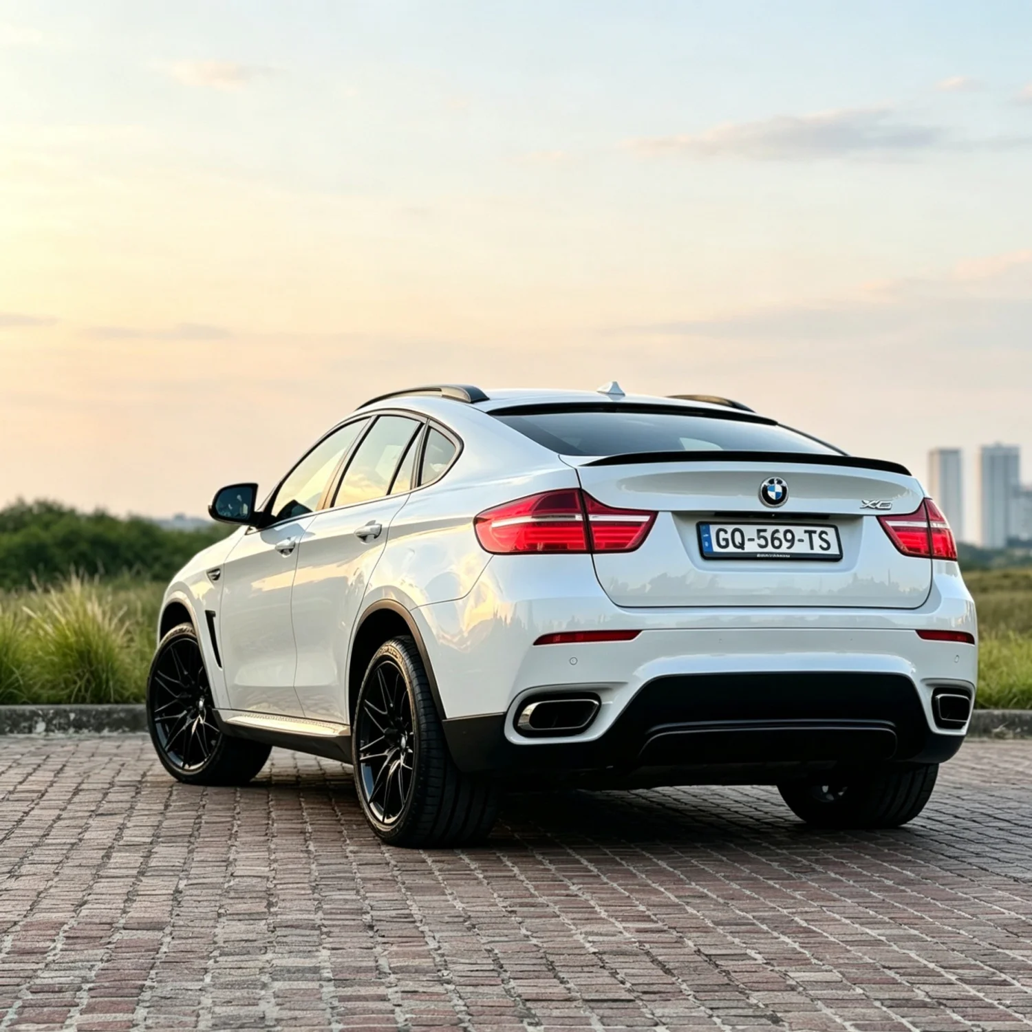 For BMW X6 E71 2008 2009 2010 2011 2012 2013 2014  M-Performance Rear Spoilers Wings Glossy Black Bodykit Accessories Tuning