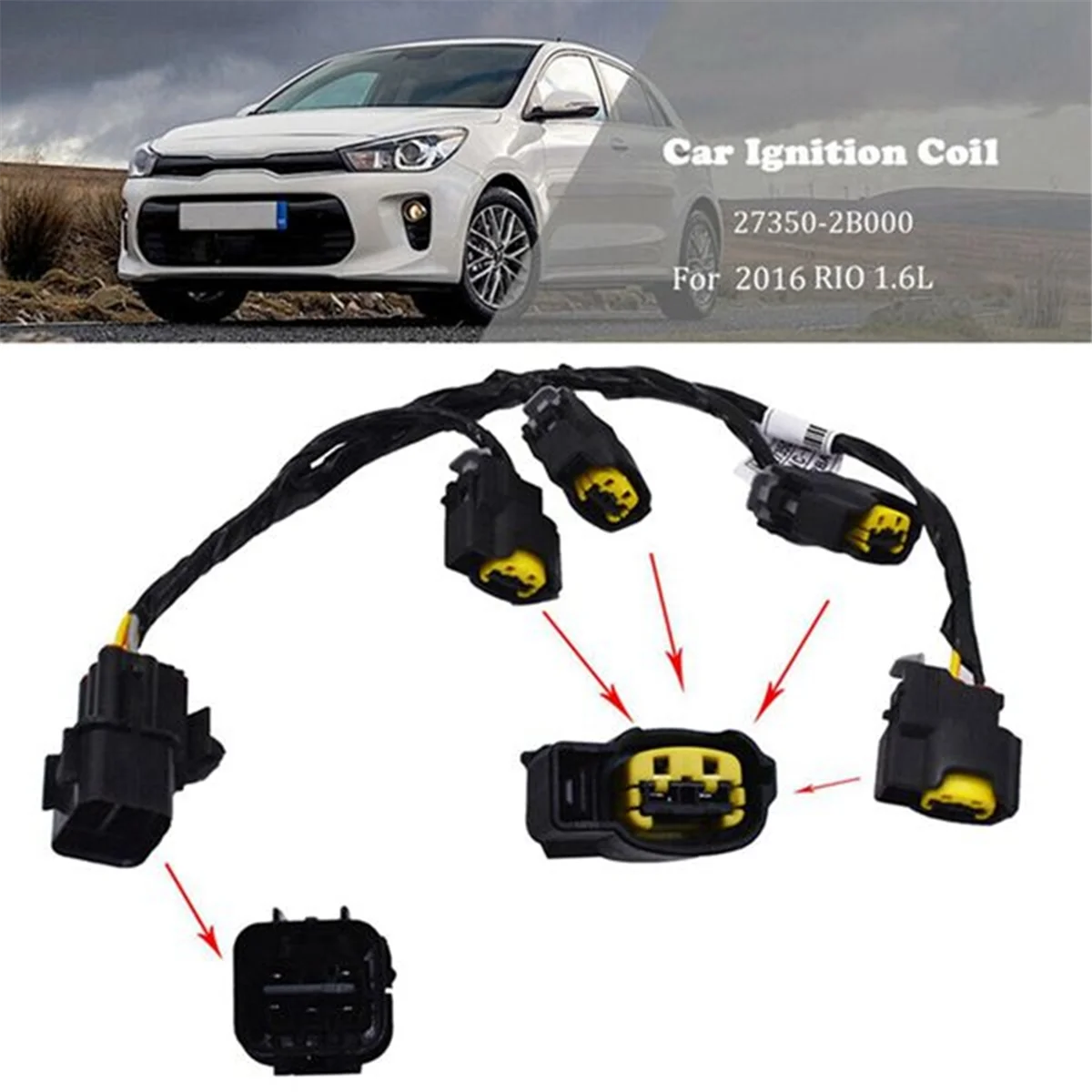 273012B010 Ignition Coil High Voltage Coil for Hyundai I30 Ix20 Kia Soul CEE'D Cerato 273502B000 39610-3E600,5 PCS