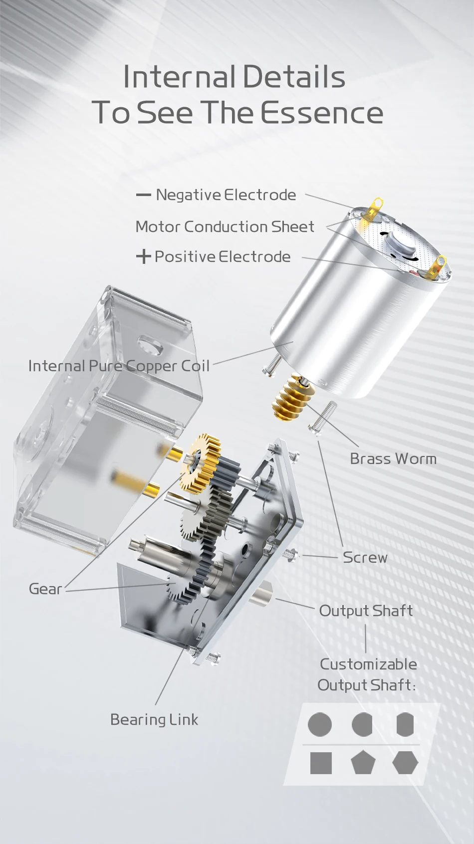 JGY370 DC 6V 12V 24V Drehmoment-Geschwindigkeitsreduzierer Metall-Schneckengetriebemotoren Reversibler Schneckengetriebemotor mit niedriger Geschwindigkeit 1 U/min bis 375 U/min – Detail 8