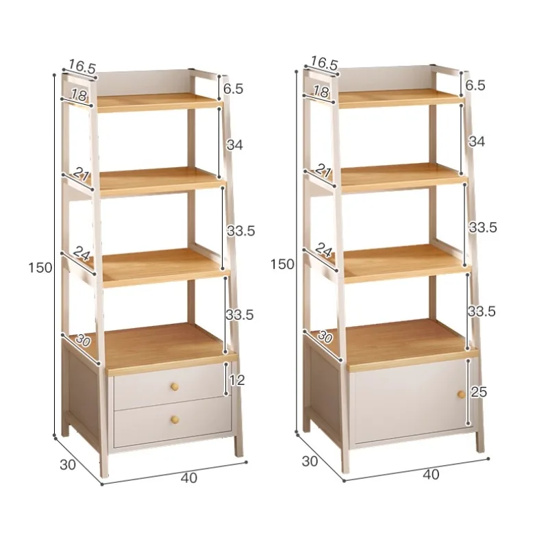 Shelf Multi-layer storage shelf Floor-to-ceiling bookshelf Storage shelf Bedroom Living room Home room Display cabinet Trapezoid