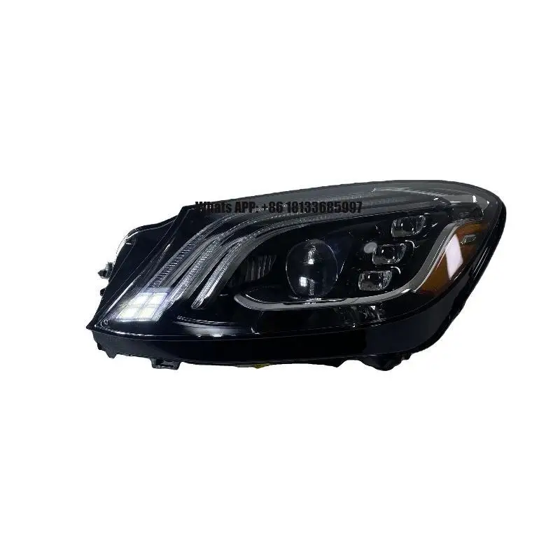 

Американская версия фары для Mercedes-Benz S-Class W222 S350 S500 S600 S63 Maybach, оригинальная светодиодная геометрическая многолучевая фара