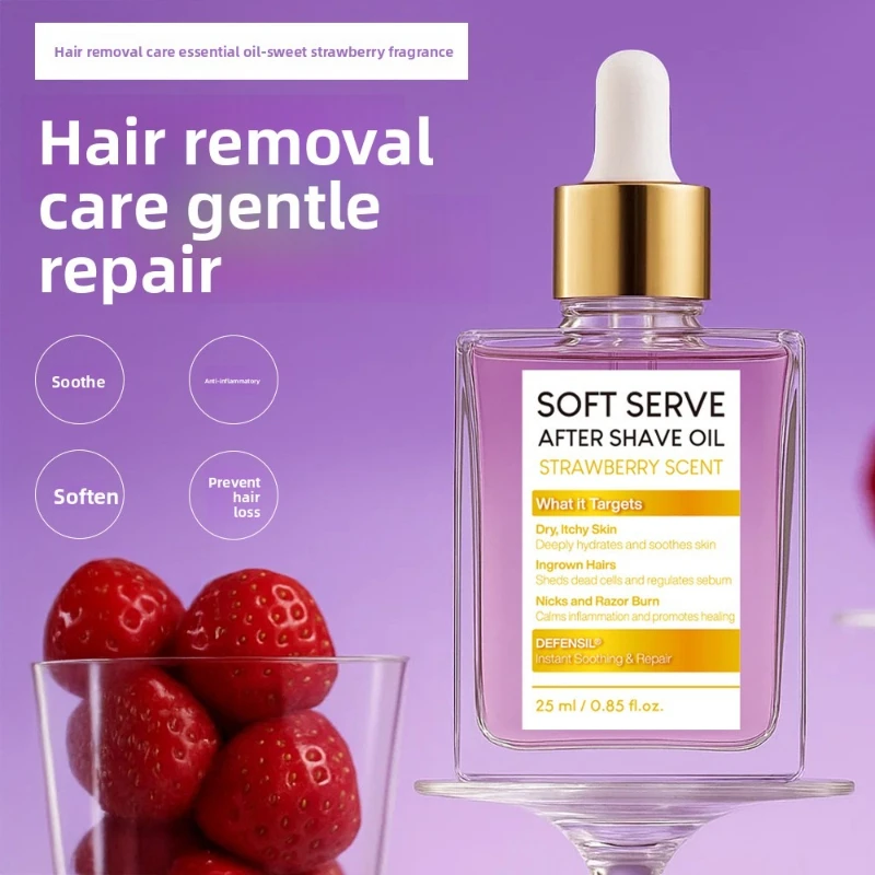 

After - Shave Oil with Strawberry Scent: Gentle Formula, Moisturize, Nourish & Soothe Skin